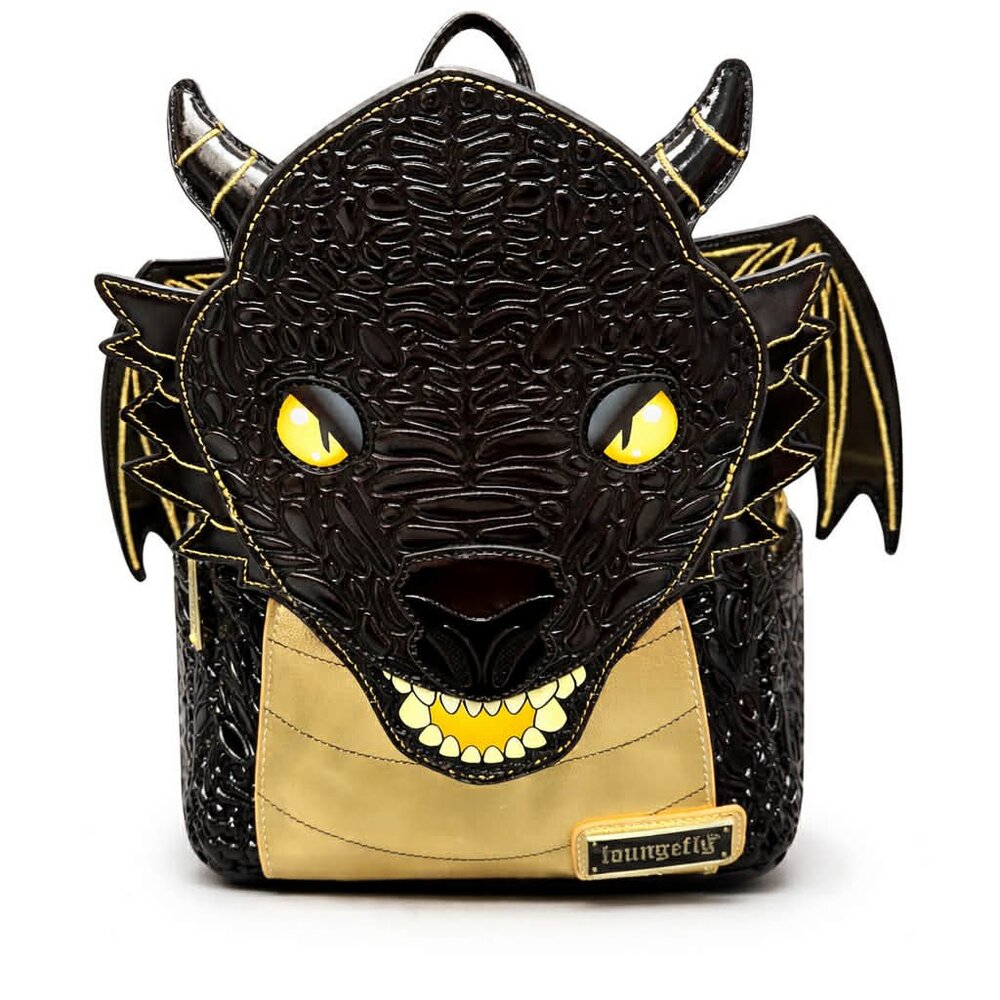 Loungefly Fourth Wing Black Dragon Mini Backpack